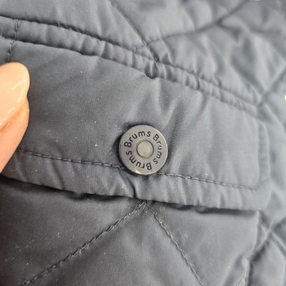Brums blue kids quilted jacket with hood size 6 months infants - Picture 4 of 8